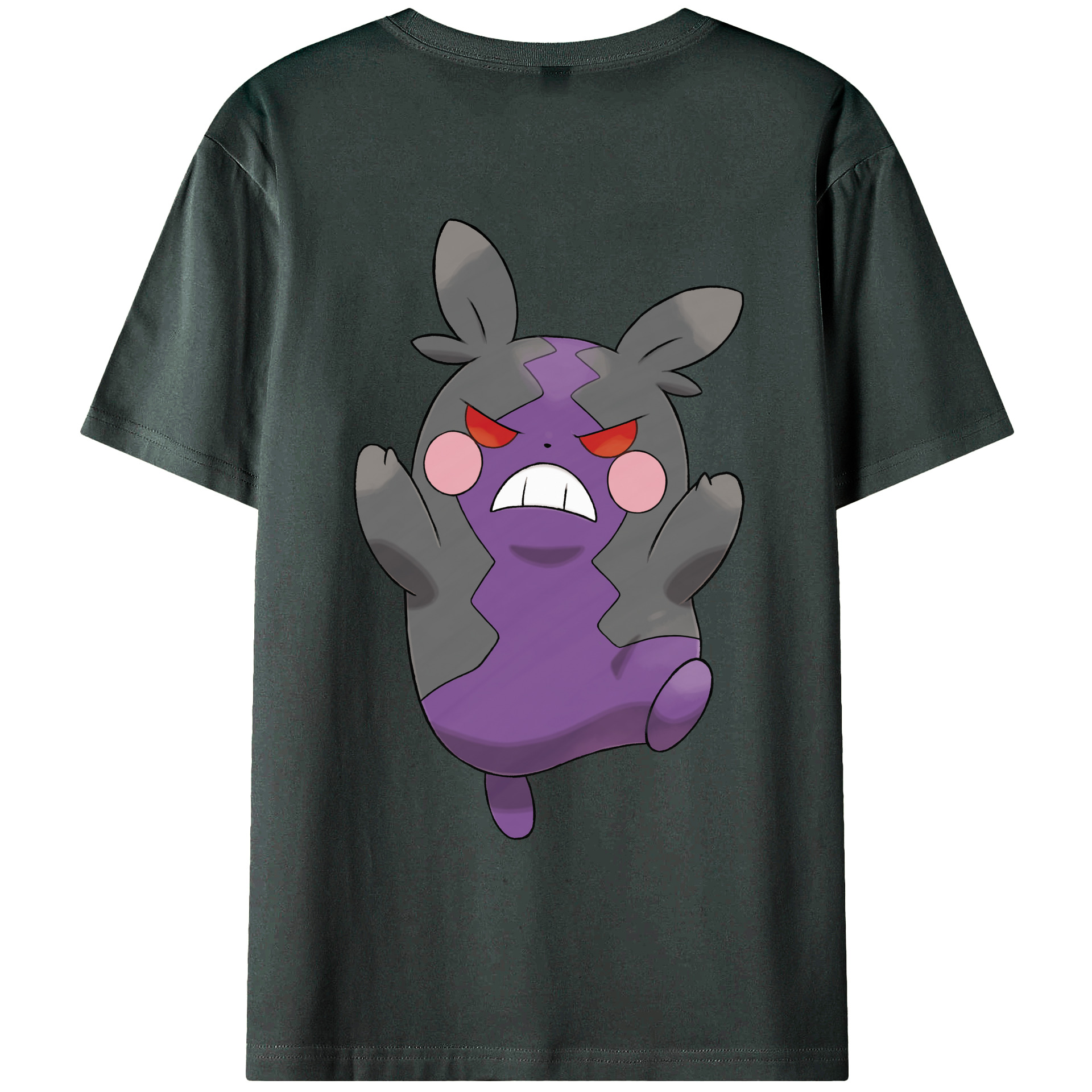 （画像用） ポケットモンスター Pokémon 綿100％ メンズ半袖Tシャツ（バックプリント） 通気性